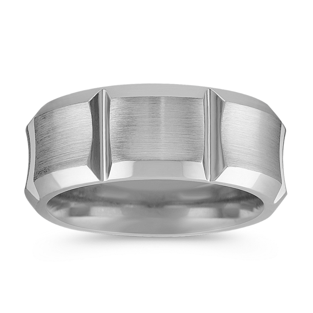 Cobalt Comfort Fit Ring with Satin Finish (9mm)