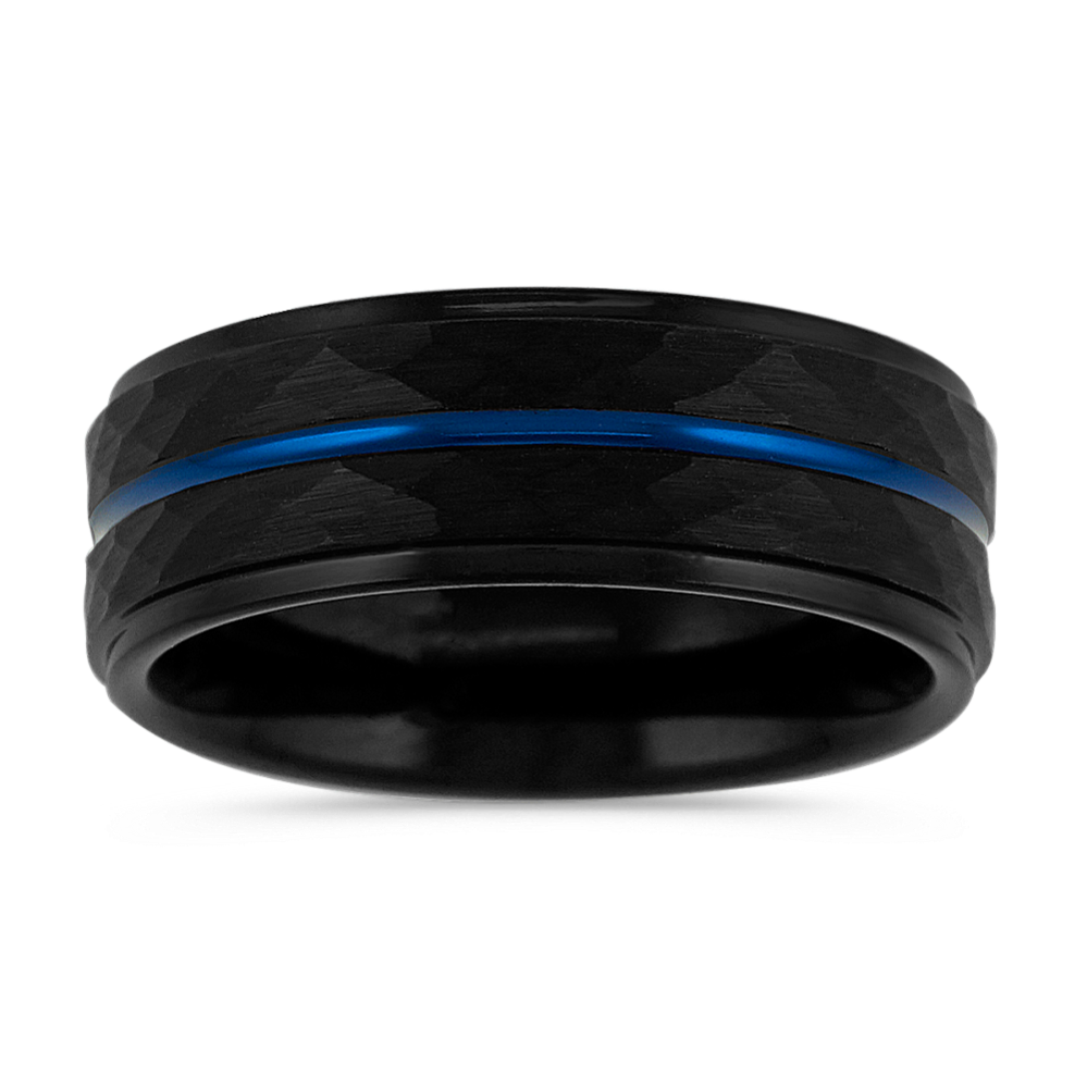 Cobalt Mens Band with Blue Finish (8mm)