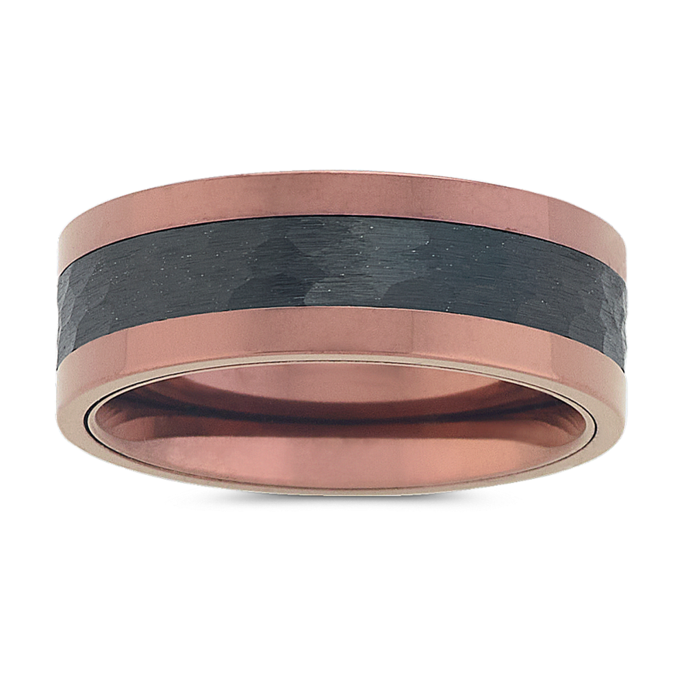 Cobalt Wedding Band with Black and Brown Ionic Plating (8mm)