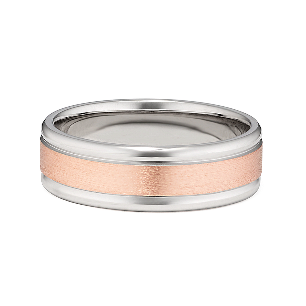 Marcel Two-Tone 14K Gold Band (6.5mm)