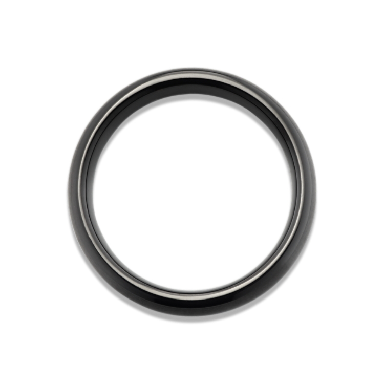 Comfort Fit Titanium Band with Black Ionic Plating (6mm)