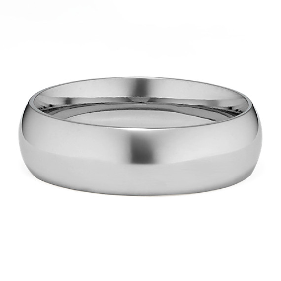 Comfort Fit Wedding Band in 14k White Gold (7mm)