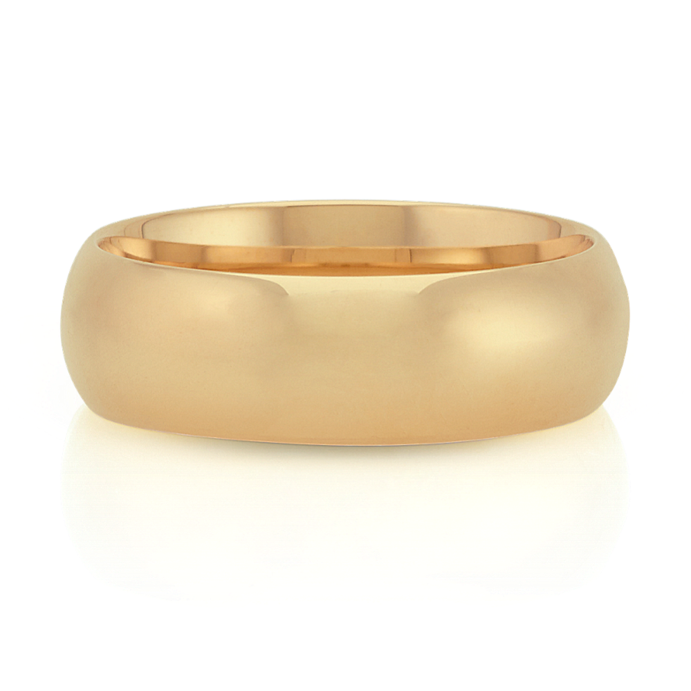 Comfort Fit 14K Gold Band (7mm)