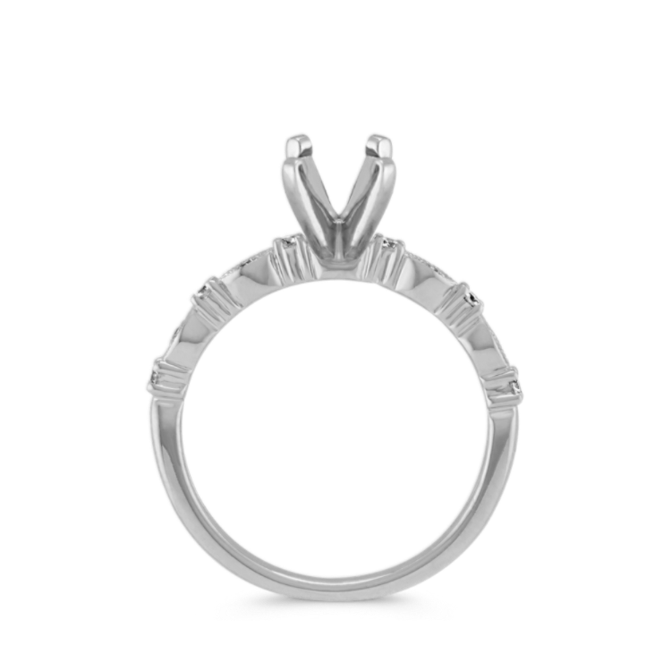 Como Vintage Natural Diamond Engagement Ring in Platinum