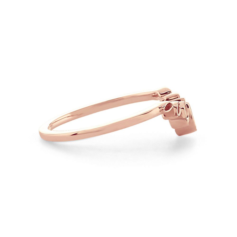 Contemporary Contour Wedding Band in 14k Rose Gold | Shane Co.