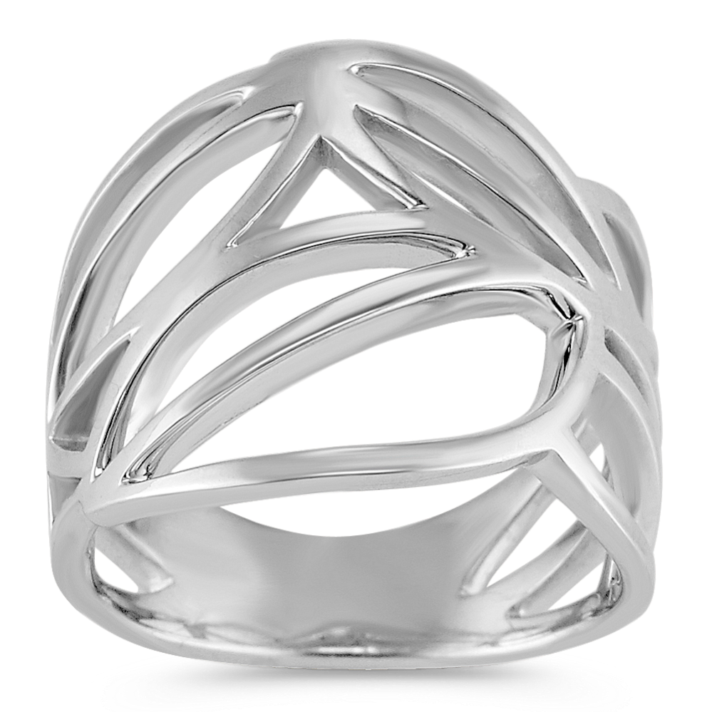 Contemporary Cutout Fashion Ring in Sterling Silver