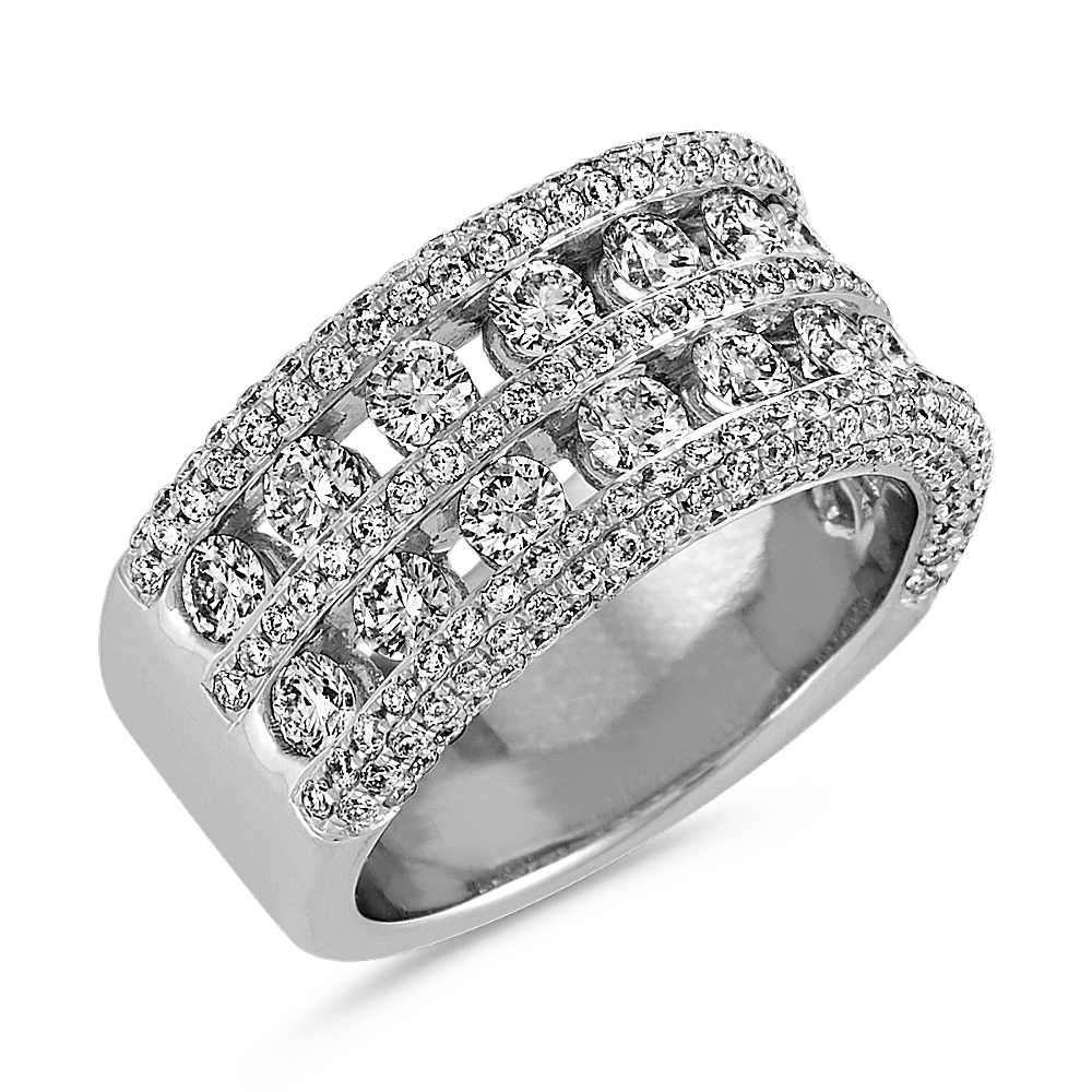 Contemporary Diamond Ring in 14k White Gold | Shane Co.