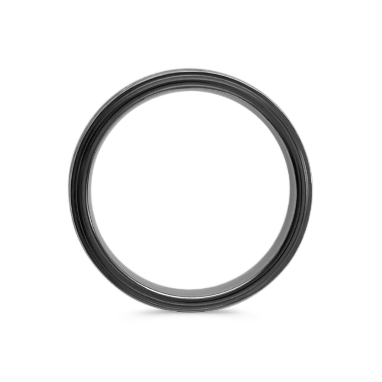 Contemporary Engraved Titanium Mens Ring (7mm)