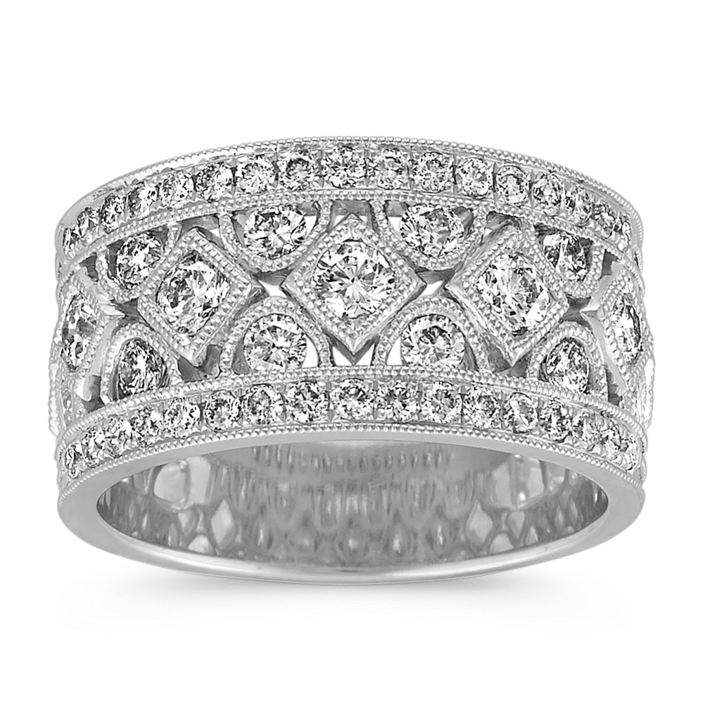 Contemporary Round Diamond Band with Milgrain