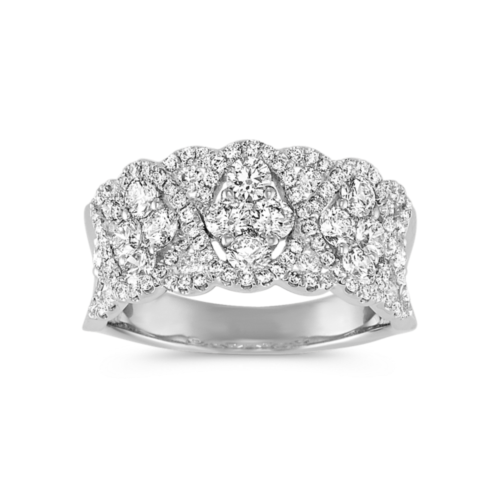 Quinn Contemporary Diamond Ring in 14K White Gold