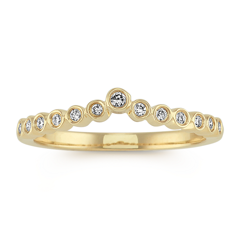 Contour Diamond Ring in 14k Yellow Gold