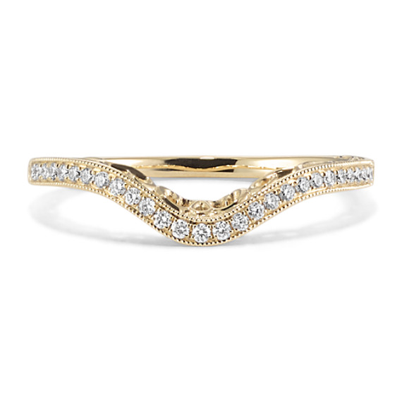 1 Carat Antique Diamond Wedding Ring Band In Two Tone White And Yellow Gold Jeenjewels