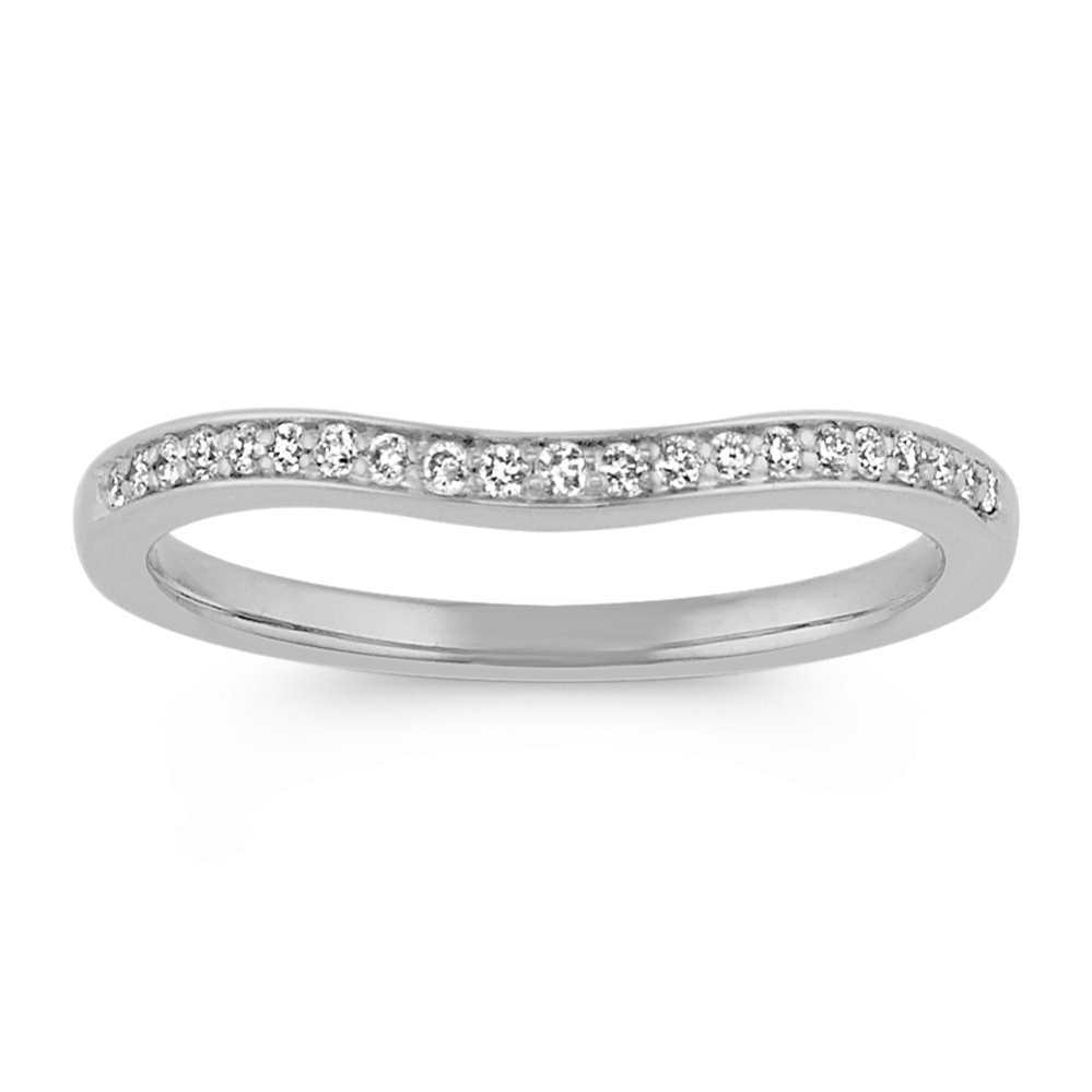 Audrina Diamond Contour Band in Platinum