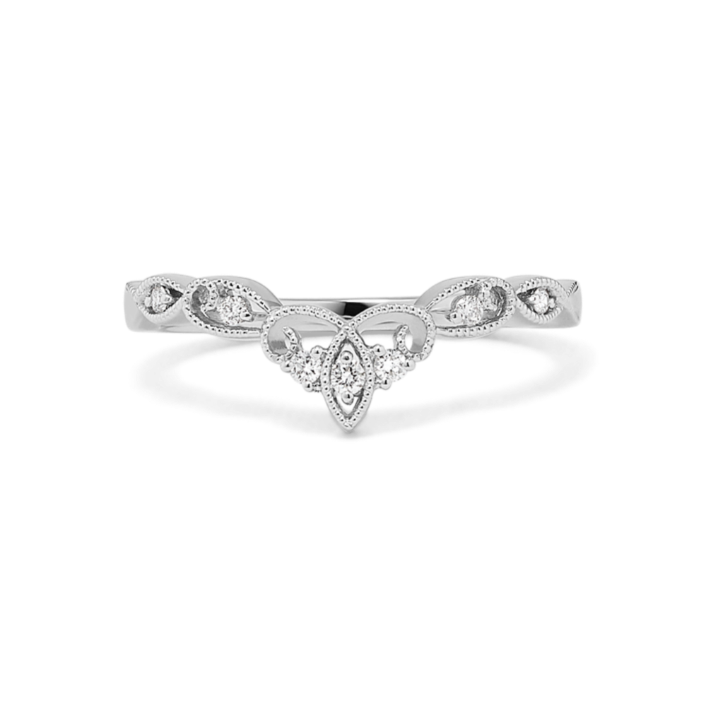 Lorraine Diamond Contour Band in Platinum