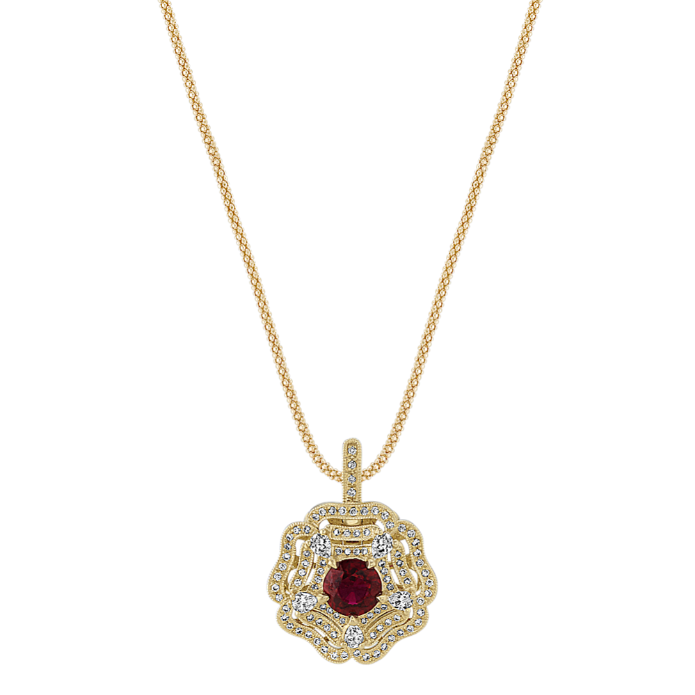 Convertible Diamond and Ruby Ring and Pendant (20 in) | Shane Co.