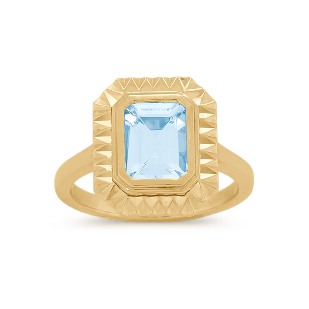 Curio Aquamarine Ring in 14K Yellow Gold