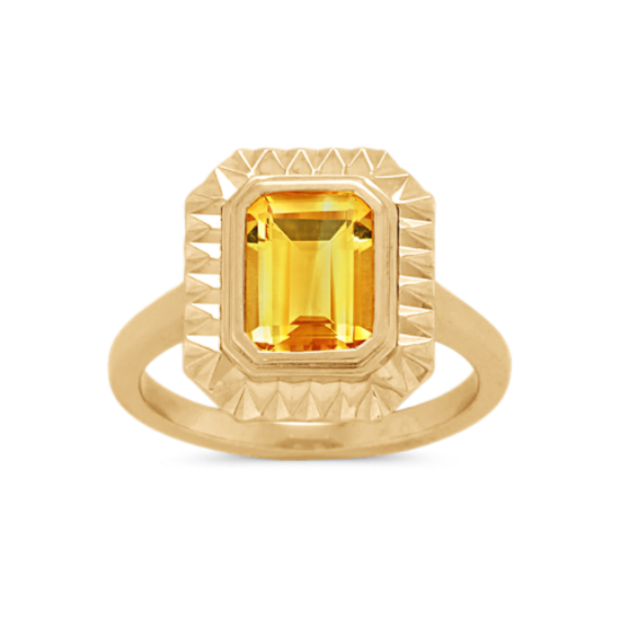 Curio Natural Citrine Ring in 14K Yellow Gold