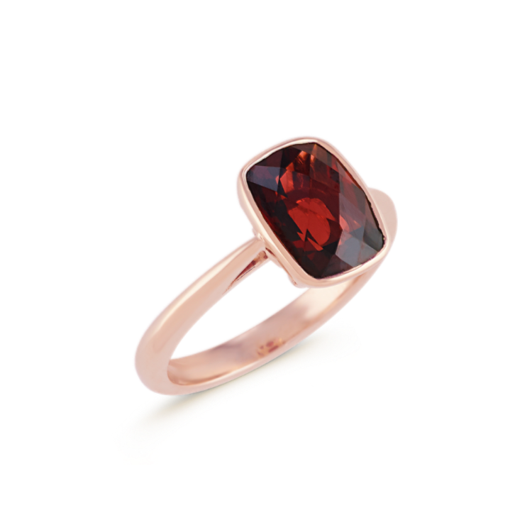 Ember Natural Garnet Ring in 14K Rose Gold
