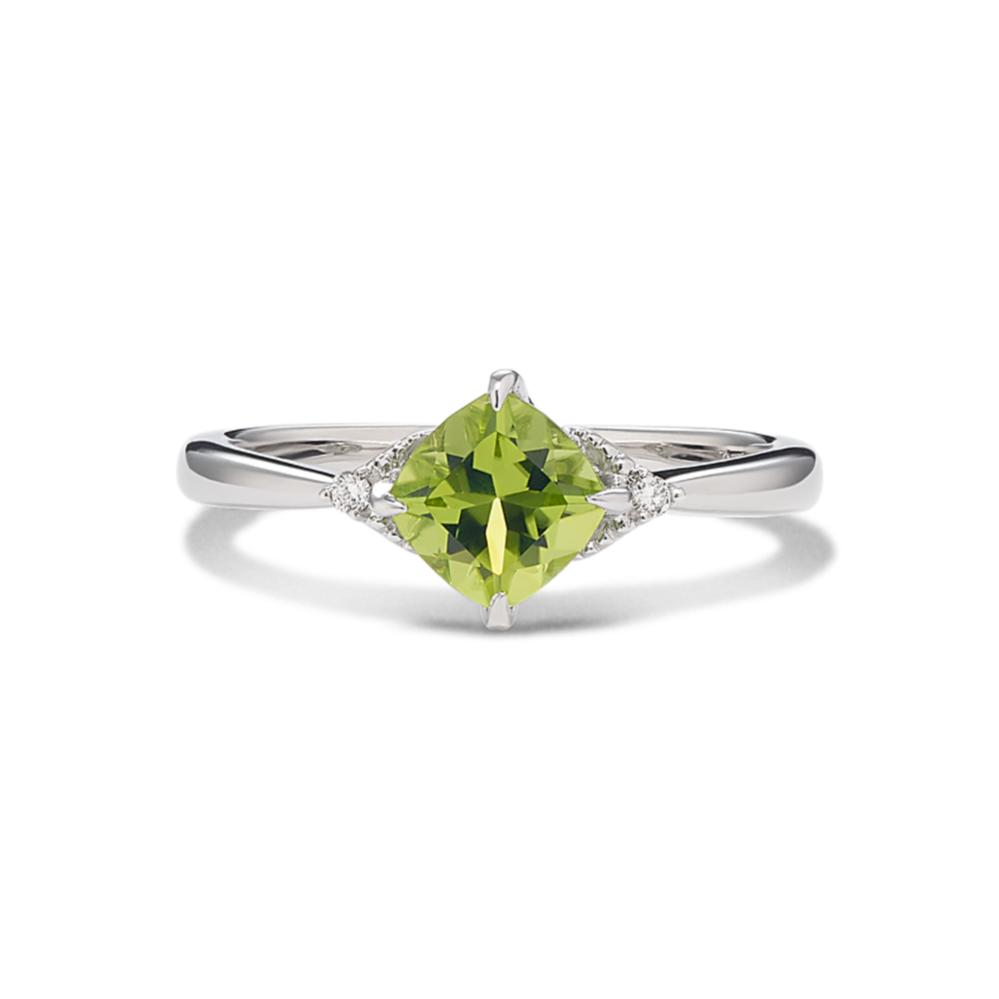 Vida Green Peridot & Diamond Ring 