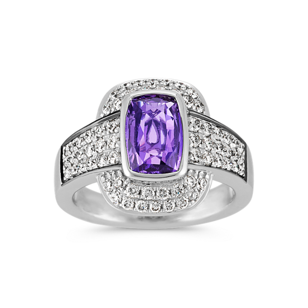 Regina Lavender Sapphire & Diamond Pave Ring