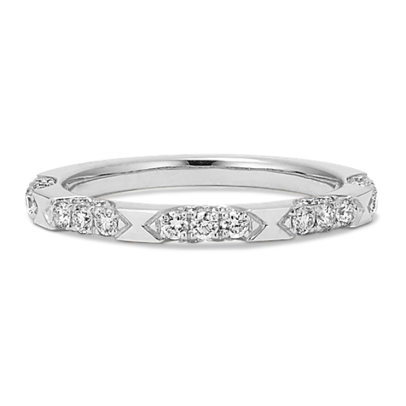Cut-Out Diamond Pave Band in Platinum