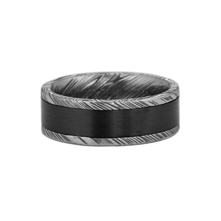 GIBILI Damascus Wedding Band Ring