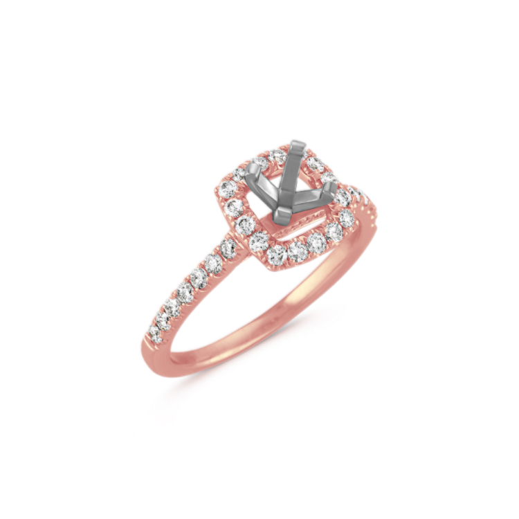 0.8 ct. Natural Diamond Engagement Ring in Rose Gold