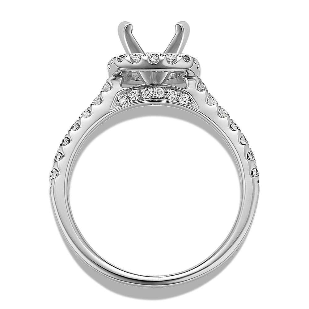 0.62 ct. Natural Diamond Engagement Ring in White Gold Shane Co.