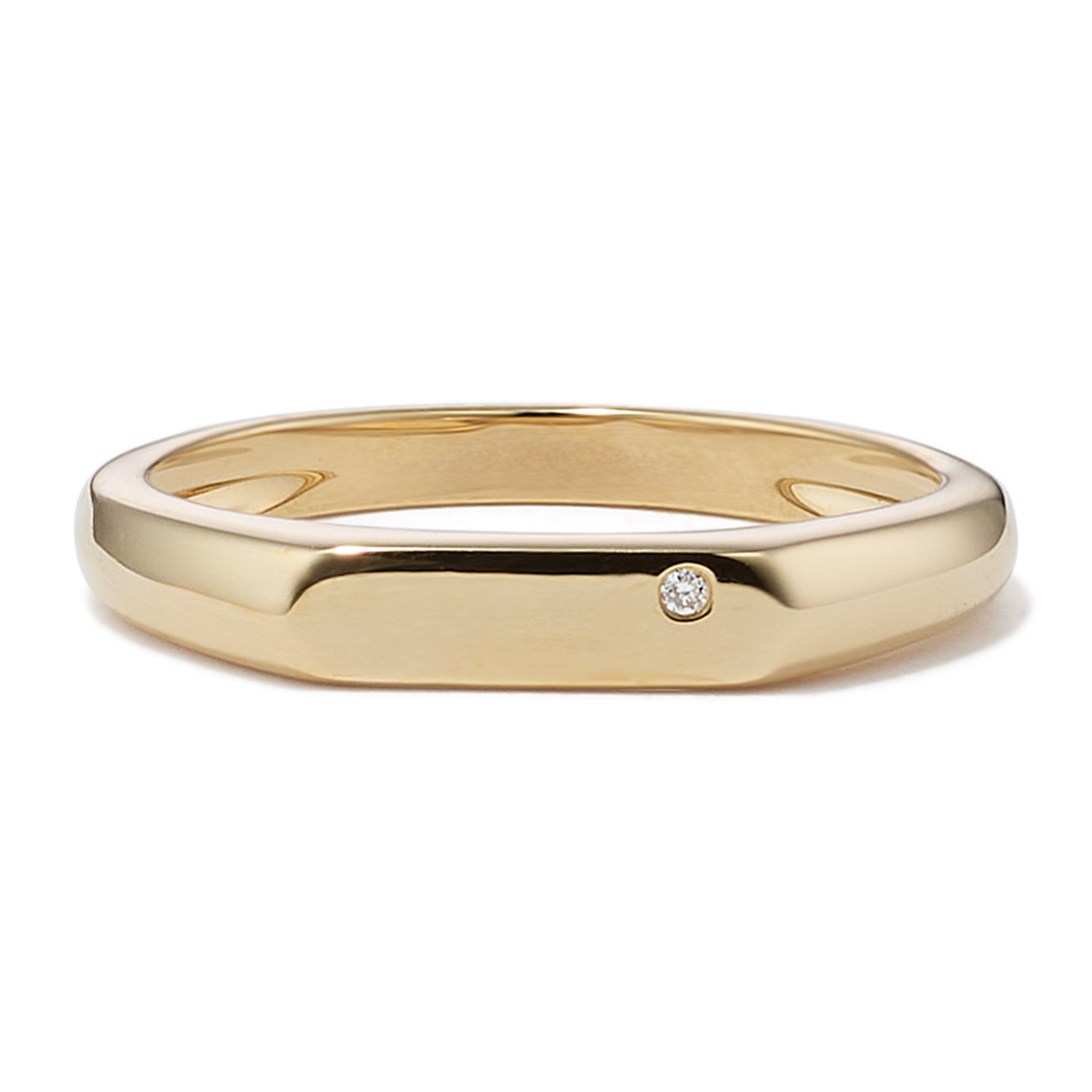 Diamond Accent Stackable Signet Ring