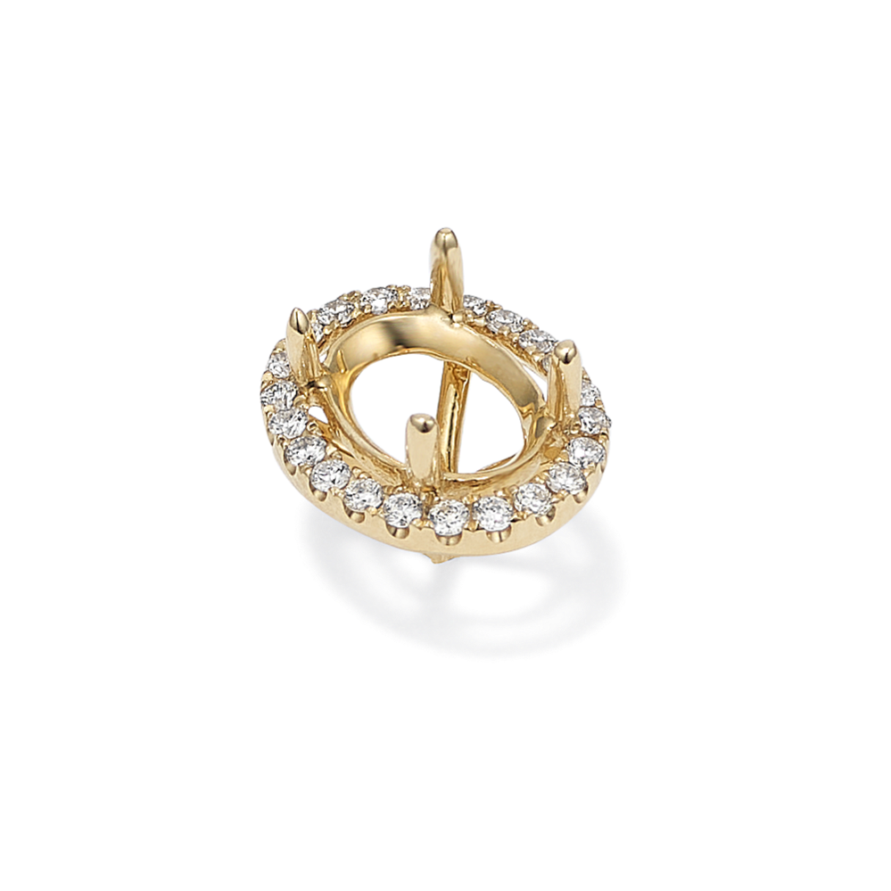 Diamond Halo Decorative Crown (Holds approx. 5x3mm Oval)