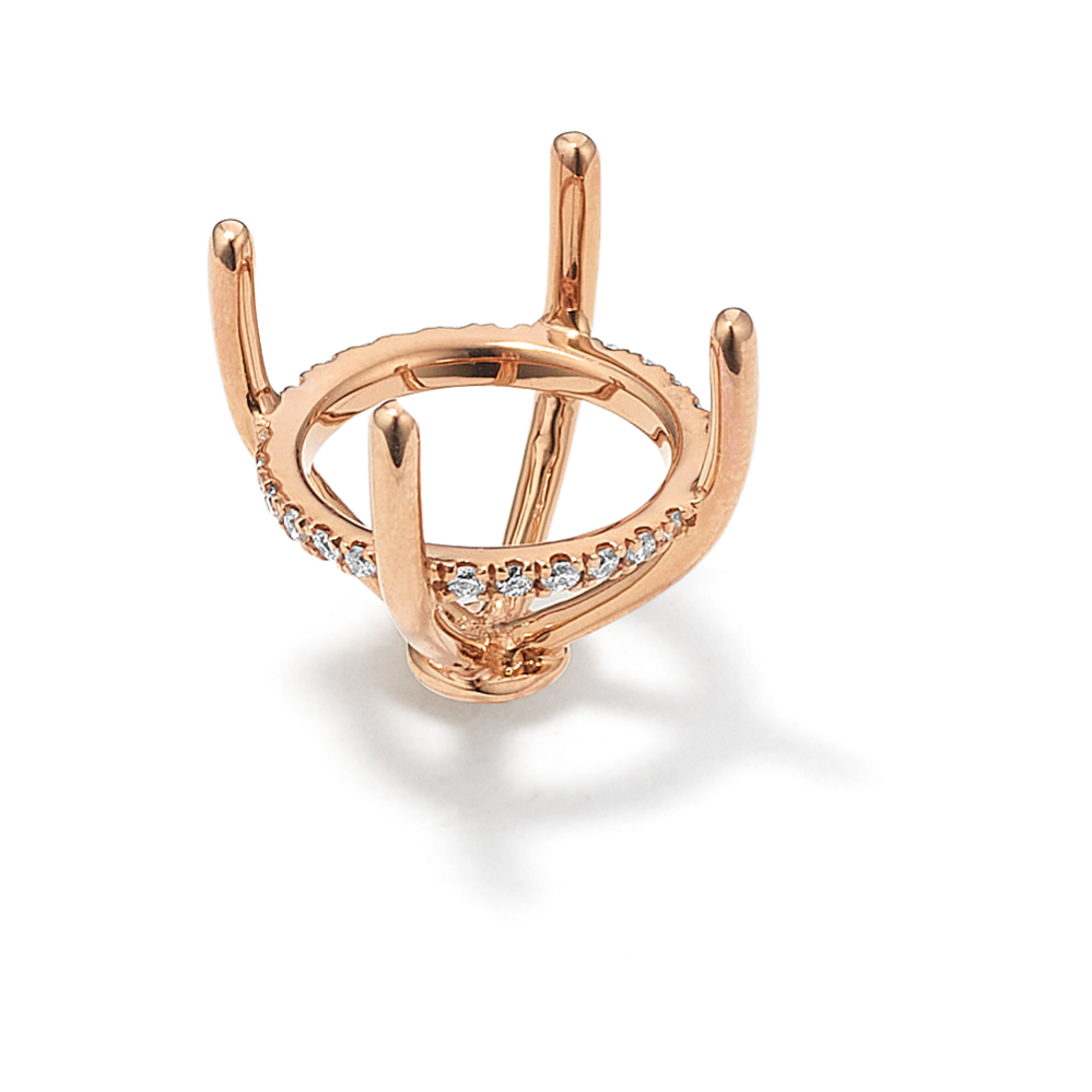 Rosebud Diamond Decorative Crown (Holds approx. 11mm Round)