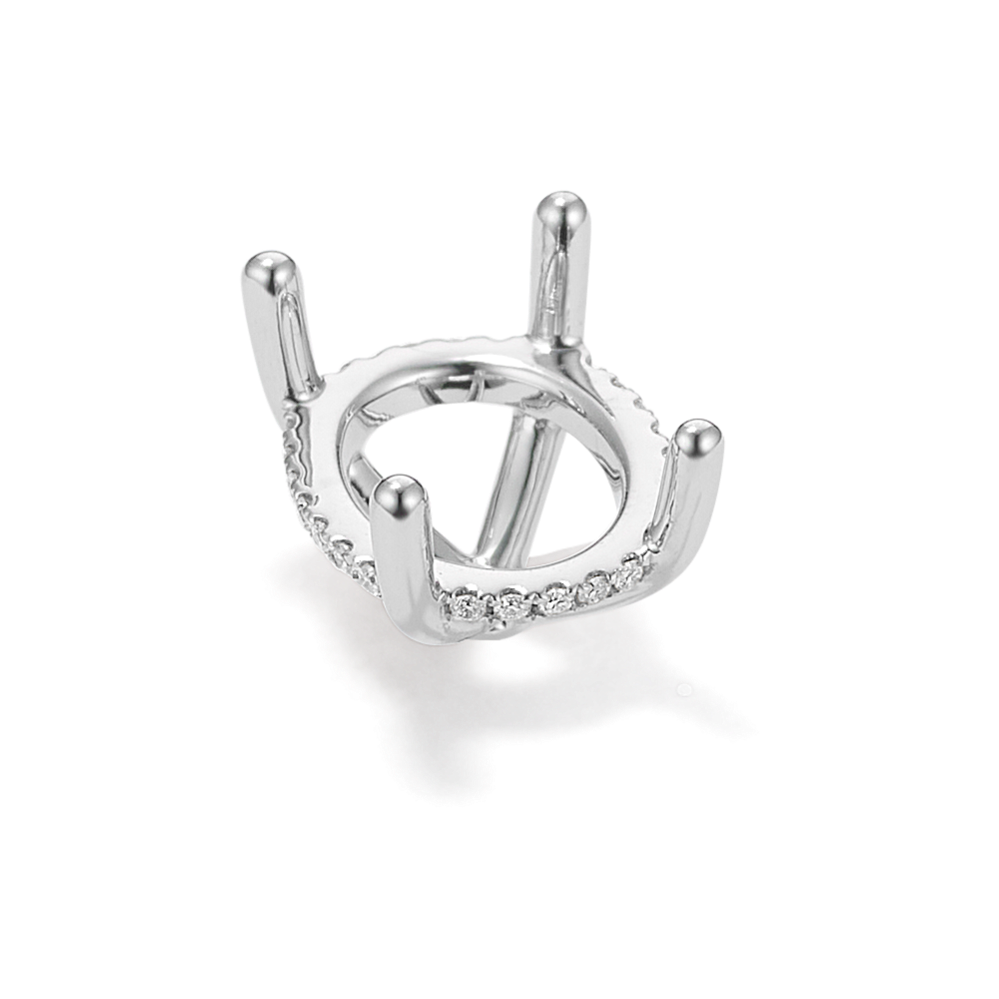 Rosebud Diamond Decorative Crown (Holds approx. 12.5x9mm Oval)