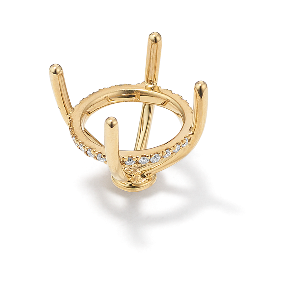 Rosebud Diamond Decorative Crown (Holds approx. 11mm Round)