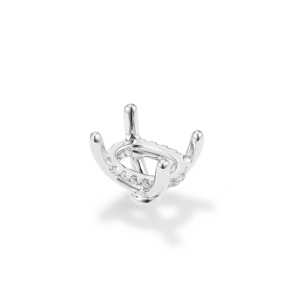 Rosebud Diamond Decorative Crown (Holds approx. 8x6mm Oval)