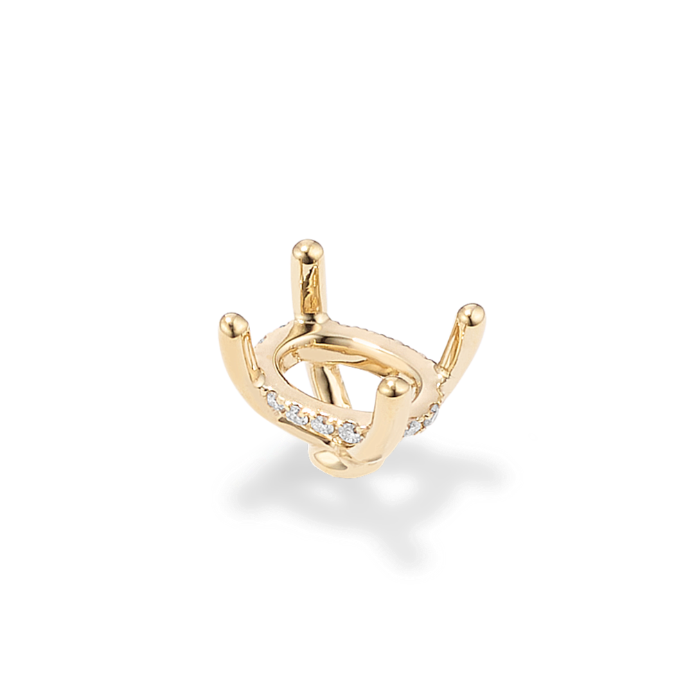 Rosebud Diamond Decorative Crown (Holds approx. 8x6mm Oval)