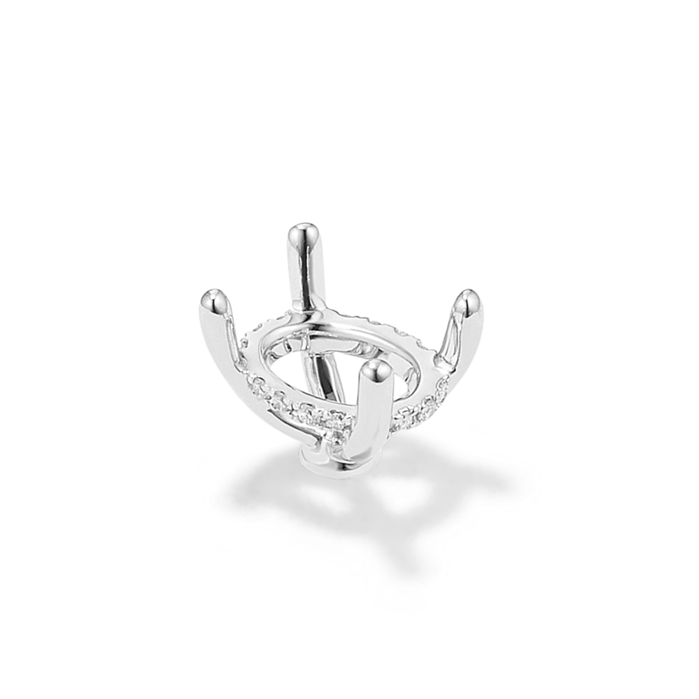 Rosebud Diamond Decorative Crown (Holds approx. 8.5x6mm Oval)