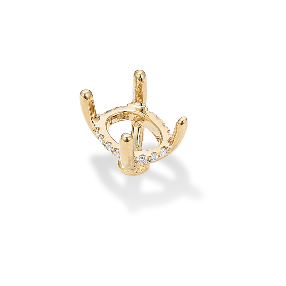 Rosebud Diamond Decorative Crown (Holds approx. 8.5x6mm Oval)