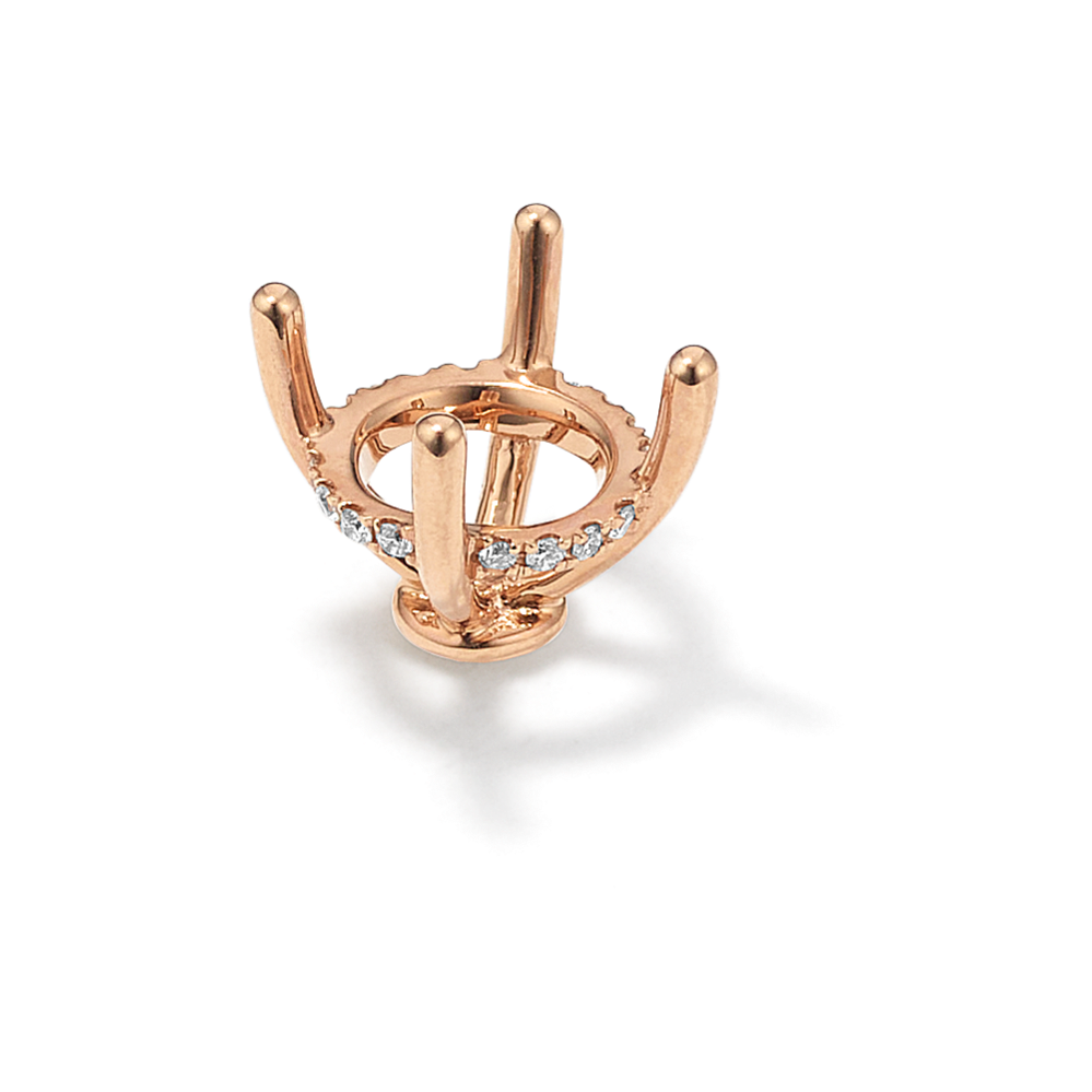 Rosebud Diamond Decorative Crown (Holds approx. 8.2mm Round)