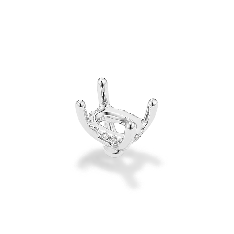 Rosebud Diamond Decorative Crown (Holds approx. 7x5mm Oval)