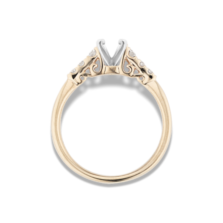 0.4 ct. Natural Diamond Engagement Ring in Yellow Gold