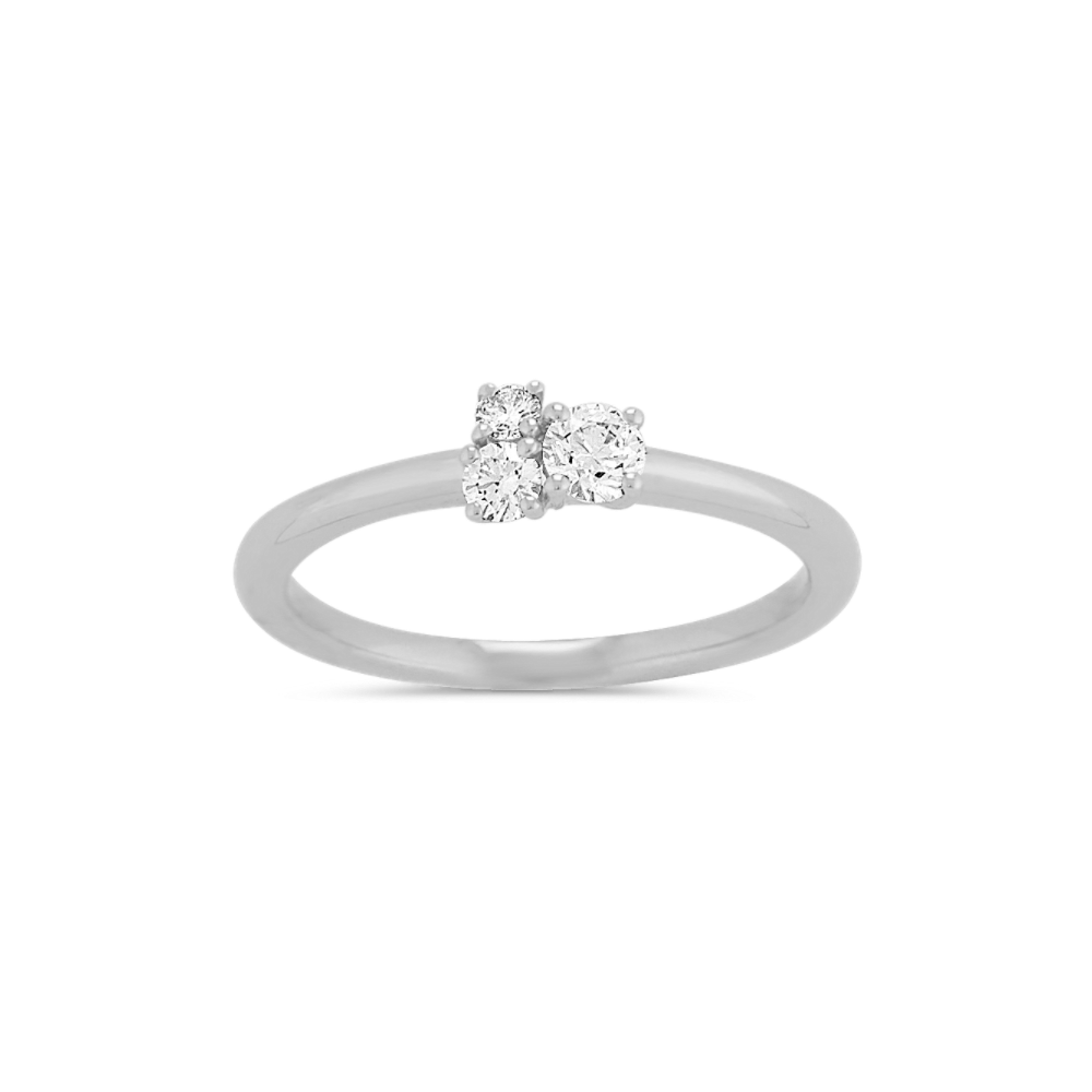Natural Diamond Cluster Ring in 14k White Gold
