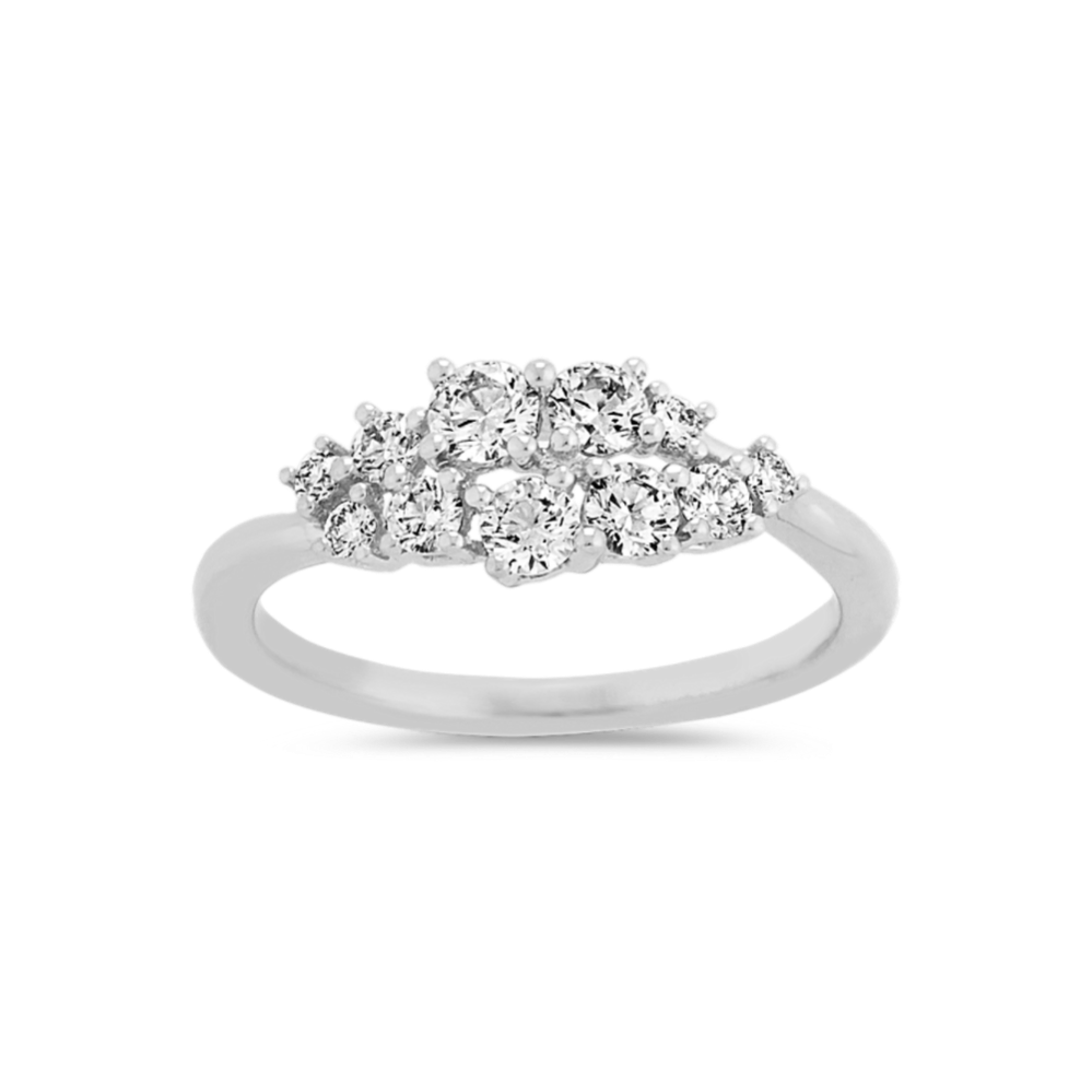 Adelaide Diamond Cluster Ring in 14K White Gold