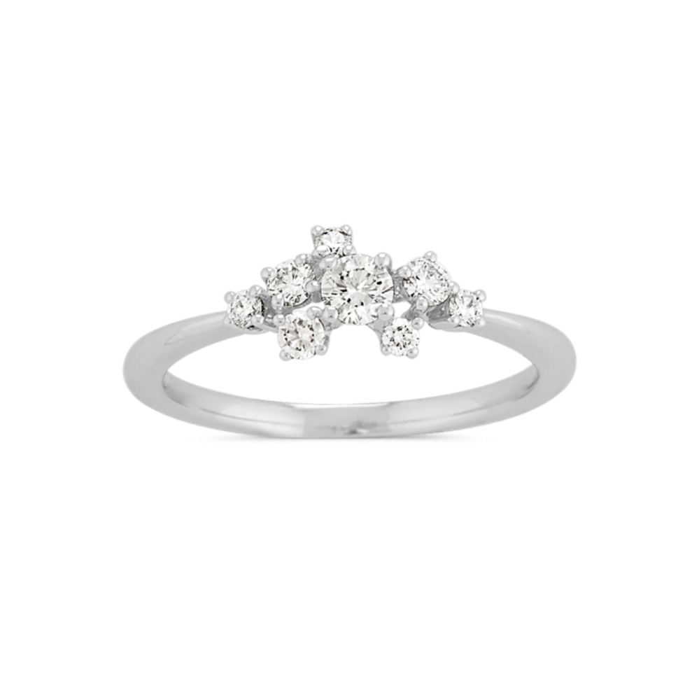Diamond Cluster Ring in 14k White Gold