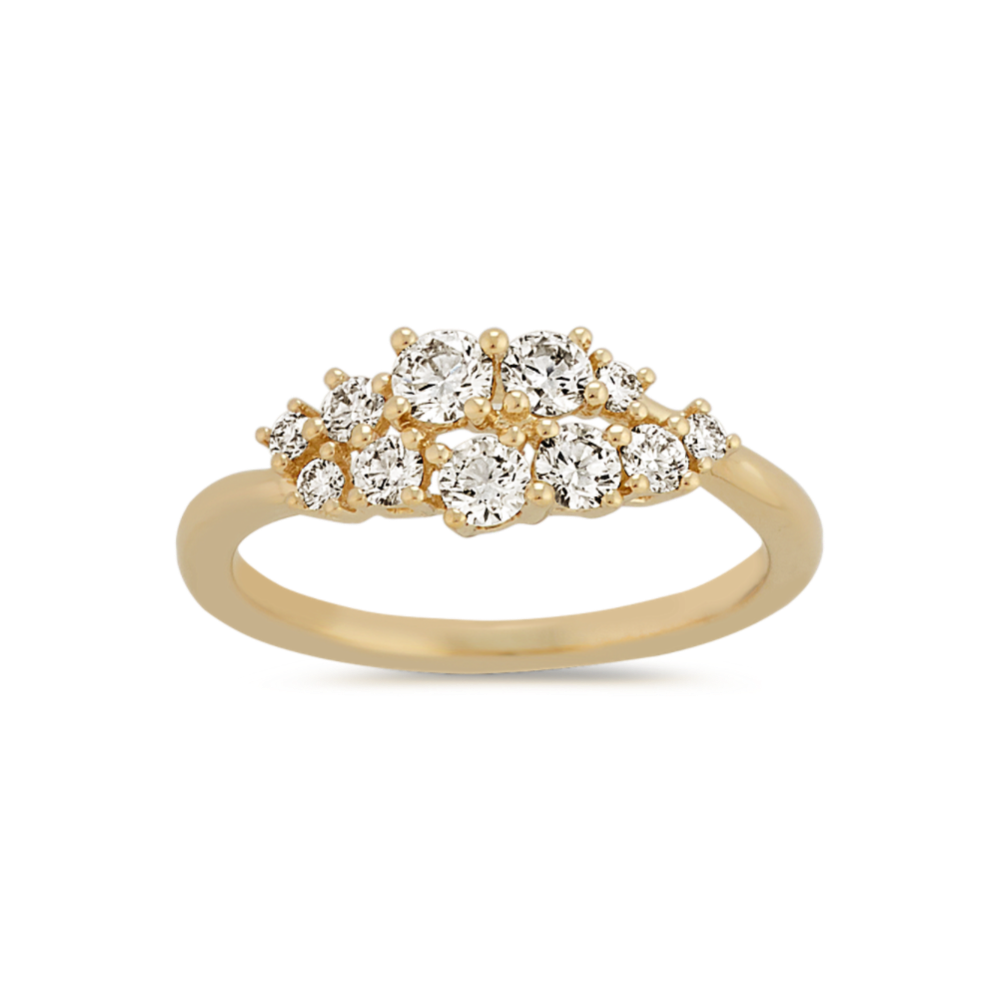 Adelaide Diamond Cluster Ring in 14K Yellow Gold