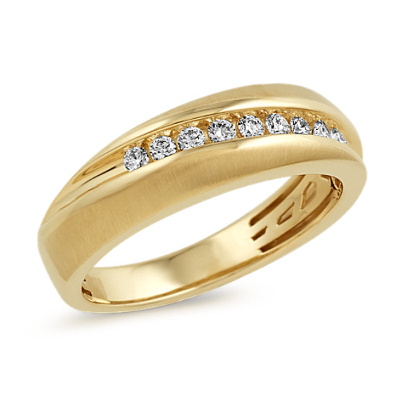 Diamond Contemporary Ring with Brushed Finish (6mm) | Shane Co.