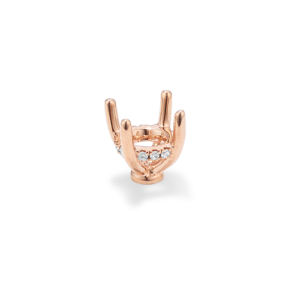 Rosebud Diamond Decorative Crown (Holds approx. 5.9mm Round)