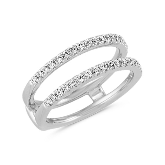 Diamond Engagement Ring Guard in 14k White Gold | Shane Co.