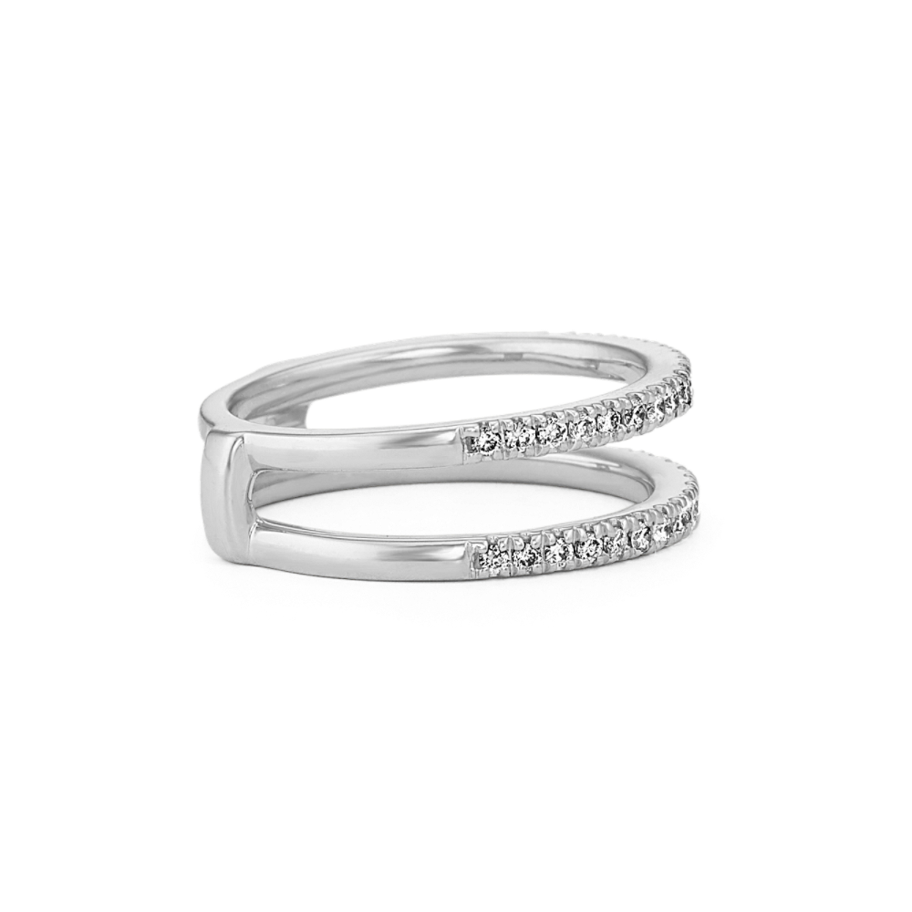 Diamond Engagement Ring Guard in 14k White Gold Shane Co.