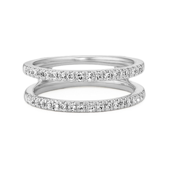 Diamond Engagement Ring Guard in 14k White Gold Shane Co.