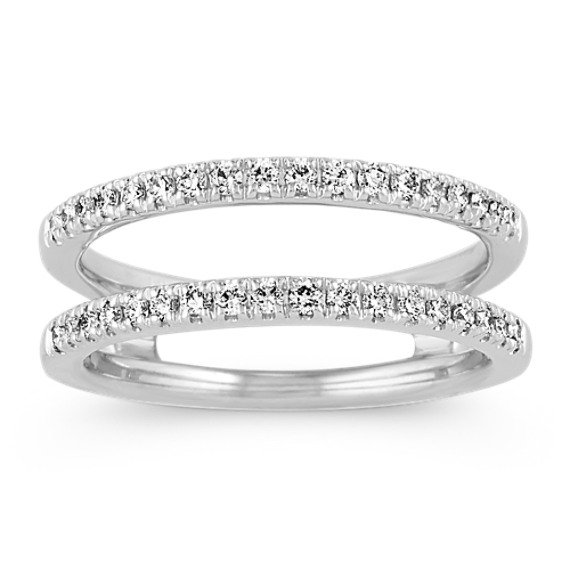 Diamond Engagement Ring Guard in 14k White Gold | Shane Co.